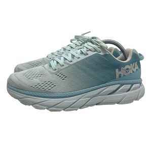 HOKA One One Clifton 6 Women 10.5 Light Blue Running Shoes Athletic Sneakers